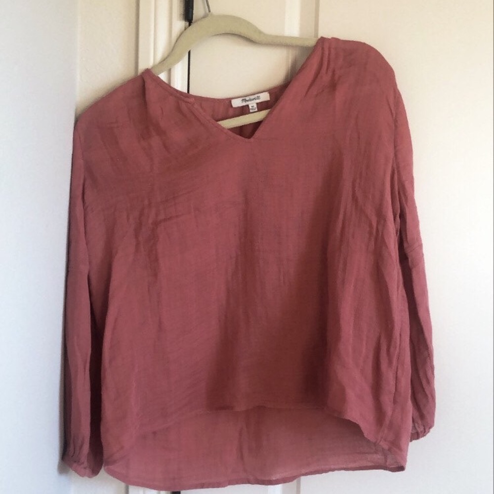 Madewell coral shirt